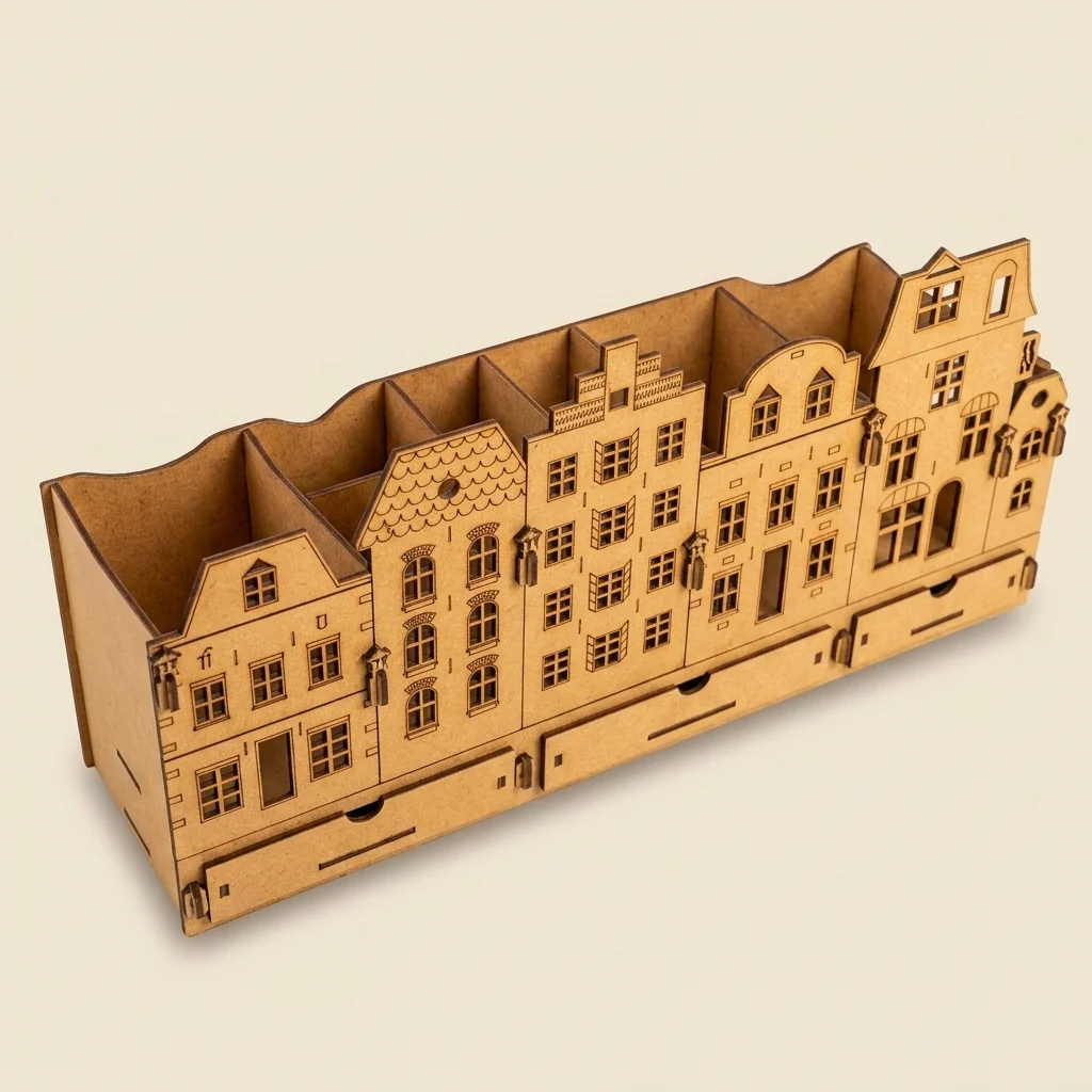 Organizador con casas tradicionales de Ámsterdam
