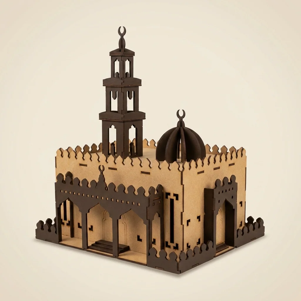 Mezquita en modelo 3D armable